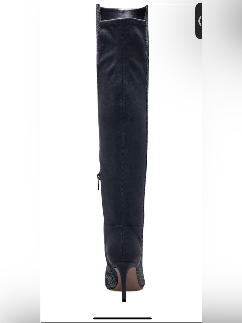 Jessica Simpson Amriena Metallic Gliter Grey Over-the-Knee Stiletto boots - Picture 3 of 9